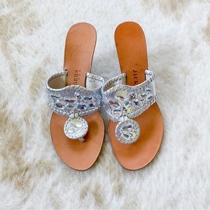 Jack Rogers Silver Wedges